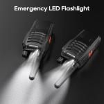 Winmoom Long Range Walkie Talkies,16-Channel USB Rechargeable Walkie Talkies for Adults & Kids, 2-Way Radio Kit with LED Light, Earpieces and Charger (2 Pack)