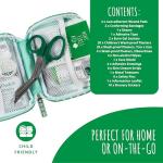 Mini First Aid Kit - 90 Items Kids First Aid Kit Includes Plasters, Bandages, Scissors, Tweezers & Burn Gel – for Car, Home, Office, Travel & Camping - Ideal for Babies & Kids – As Seen on Dragons Den