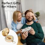 Compass for Camping Gear, Hiking & Navigation, Waterproof Metal Housing with Luminous Dial and Spirit Level, Survival Equipment for Outdoor Adventures