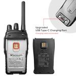 Winmoom Long Range Walkie Talkies,16-Channel USB Rechargeable Walkie Talkies for Adults & Kids, 2-Way Radio Kit with LED Light, Earpieces and Charger (2 Pack)