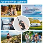 Maylawn Walkie Talkies Pack of 4, Long Range Walkie Talkies for Adults with Rechargeable Batteries, Portable 2 Way Radio with LED Light Earpieces 16CH Supports VOX Function (PMR446)