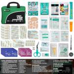 General Medi 160 Piece Compact First Aid Kit Bag - Including Cold (Ice) Pack, Emergency Blanket, Moleskin Pad,Perfect for Travel, Home, Office, Car, Camping, Workplace (Green)