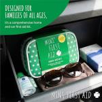 Mini First Aid Kit - 90 Items Kids First Aid Kit Includes Plasters, Bandages, Scissors, Tweezers & Burn Gel – for Car, Home, Office, Travel & Camping - Ideal for Babies & Kids – As Seen on Dragons Den