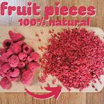Freeze Dried Raspberry Pieces | Pure Premium Dried Raspberries | Real Food Fruit Bits Instead of Raspberry Flavouring or Frozen Berry Powder | Raw Vegan Freeze Dried Raspberry Crumb | ZingyZoo (100g)