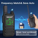 TDRADIO TD-M11 Waterproof IP67 Walkie Talkies Long Range, Walkie Talkies for Adults& Kids, PMR 446 Two Way Radio with Wireless Programming Frequency Copy VOX USB Charging 2 Way Radio for Outdoor-2Pack