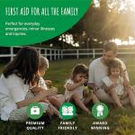 Mini First Aid Kit - 90 Items Kids First Aid Kit Includes Plasters, Bandages, Scissors, Tweezers & Burn Gel – for Car, Home, Office, Travel & Camping - Ideal for Babies & Kids – As Seen on Dragons Den