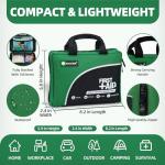 General Medi 160 Piece Compact First Aid Kit Bag - Including Cold (Ice) Pack, Emergency Blanket, Moleskin Pad,Perfect for Travel, Home, Office, Car, Camping, Workplace (Green)