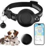 Cat Tracker, GPS Dog Tracker with Collar, No Monthly Fees GPS Pet Tracker for Cats Dogs, Compatible with iOS/Android, Mini GPS Tracker Device for Small Pet