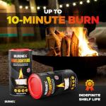 100 Burnex Wax Fire Lighters for Wood Burners - BBQ Fire Starter, Firelighters for Wood Burners - 100 Firestarters Individually Wrapped Firelighters BBQ for Open Fires and Logs, Firestarter Camping