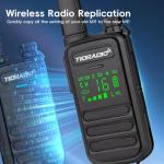 TDRADIO TD-M11 Waterproof IP67 Walkie Talkies Long Range, Walkie Talkies for Adults& Kids, PMR 446 Two Way Radio with Wireless Programming Frequency Copy VOX USB Charging 2 Way Radio for Outdoor-2Pack