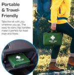 180 Piece Premium First Aid Kit Bag - Includes Eyewash, 2 x Cold (Ice) Packs and Emergency Car Blanket for Home, Office, Caravan, Workplace, Travel