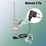 Retevis Surveillance Earpiece 2 Pin Security Headset Covert Acoustic Tube Compatible with Motorola CP040 DP1400 GP68 GP88 GP300 CT150 Pro1150 HYT TC-500 TC-600 Hyera 2 Way Radio (2 pcs)