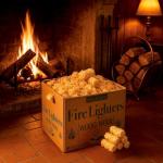 Natural Firelighters Large Box. Natural Wood Wool Wax Fire Lighters for Stoves, Wood Burners, Pizza Ovens, Open Fires, Fire Pit, BBQ Lighters, Fire Starters for Log Burners (300 Pack)
