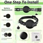 Cat Tracker, GPS Dog Tracker with Collar, No Monthly Fees GPS Pet Tracker for Cats Dogs, Compatible with iOS/Android, Mini GPS Tracker Device for Small Pet