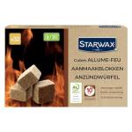 STARWAX - Fire Starter Cubes - Up to 10 Mins Combustion - Quick, clean and odorless ignition - Do Not Affect the Taste of Food - PEFC - Set of 32 cubes