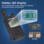 TDRADIO TD-M11 Waterproof IP67 Walkie Talkies Long Range, Walkie Talkies for Adults& Kids, PMR 446 Two Way Radio with Wireless Programming Frequency Copy VOX USB Charging 2 Way Radio for Outdoor-2Pack