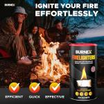 100 Burnex Wax Fire Lighters for Wood Burners - BBQ Fire Starter, Firelighters for Wood Burners - 100 Firestarters Individually Wrapped Firelighters BBQ for Open Fires and Logs, Firestarter Camping