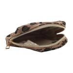 Portable and Stylish Corduroy Sanitary Napkin Organizer Bag with Ample Room for Personal Hygiene Items (Leopard)