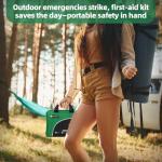 General Medi 160 Piece Compact First Aid Kit Bag - Including Cold (Ice) Pack, Emergency Blanket, Moleskin Pad,Perfect for Travel, Home, Office, Car, Camping, Workplace (Green)