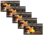 5 Boxes - Bryant & May Extra Long Safety Matches - Ideal for Candles, Open Fires, Log Burners & BBQ