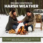 Green Olive Firewood - Wood Wool Firelighters - Pack of 24 Natural Firelighters for Wood Burners, Pizza Oven, Campfires Log Burners - BBQS Fireplace Stove Lighters