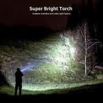 Lepro 2 Pack LED Torch Battery Powered, LE2050 Super Bright Handheld Flashlight, 5 Modes, Zoomable, Clip, Waterproof, Lightweight, for Camping, Emergency Use, Dog Walking, Gift for Kids, Dad, Men, Boy