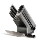Ninja Foodi StaySharp Knife Block with Integrated Sharpener, 5-Piece Set, Includes Kitchen and Herb Scissors, Black/Stainless Steel, K32005UK