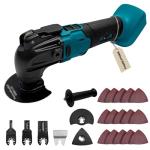 Oscillating Multi Tools for Makita 18V Battery, Multi-Use Cutting and Sanding Tool, 4°Oscillation Angle, 6 Variable Speeds, Quick-fit Blade Design with 21pcs Accessories for Cutting, Sanding, Scraping