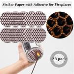 Match Striker Paper Circle Match Striker Stickers Bumble Pattern Match Strike Paper with Adhesive Pre-Cut in Circles for Easy Match Lighting Craft Projects