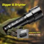 REHKITTZ Torch LED Torches Super Bright,3300 Lumens Adjustable Focus Flashlight for Dog Walking Hiking Emergency