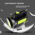 CAMPSLE Rechargeable LED Hand Torch with Side Lantern – Super Bright Flashlight, 2 Light Modes, USB Charging, Compact IPX5 Waterproof Torch for Camping, Fishing & Emergency Uses.