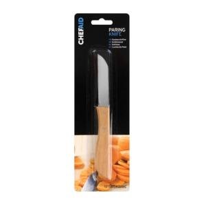 Chef Aid Paring Knife, Essential Kitchen Knife with Sharp Stainless Steel Blade and Comfortable Wooden Handle, Ideal for Peeling, Chopping & Slicing Fruits and Vegetables