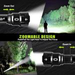 REHKITTZ Torch LED Torches Super Bright,3300 Lumens Adjustable Focus Flashlight for Dog Walking Hiking Emergency