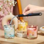 Electric Candle Lighter Long Reach Rechargeable USB C Lighters Electronic Arc Plasma Lighter with Long Flexible Neck for Scented Candles, BBQ, Camping, Grill - Gifts for Women Her Mom