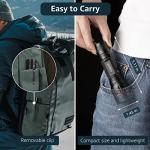 Lepro 2 Pack LED Torch Battery Powered, LE2050 Super Bright Handheld Flashlight, 5 Modes, Zoomable, Clip, Waterproof, Lightweight, for Camping, Emergency Use, Dog Walking, Gift for Kids, Dad, Men, Boy