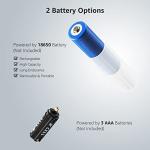 Lepro 2 Pack LED Torch Battery Powered, LE2050 Super Bright Handheld Flashlight, 5 Modes, Zoomable, Clip, Waterproof, Lightweight, for Camping, Emergency Use, Dog Walking, Gift for Kids, Dad, Men, Boy