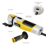 Enventor Oscillating Multi Tools, 280W 15000-22000 OPM Electric Corded Multi Tool, 6 Variable Speeds, 3°Oscillation Angle, Quick-fit Blade Design, Auxiliary Handle, with 43pcs Accessories 86229