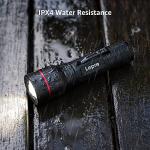 Lepro 2 Pack LED Torch Battery Powered, LE2050 Super Bright Handheld Flashlight, 5 Modes, Zoomable, Clip, Waterproof, Lightweight, for Camping, Emergency Use, Dog Walking, Gift for Kids, Dad, Men, Boy