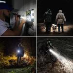 Lepro LED Torch 2 Pack - Super Bright, 5 Modes, Zoomable & Water Resistant - Small, 18650/AAA Battery Powered (Not Included) Flashlight for Camping, Power Cuts, Dog Walking & Gift