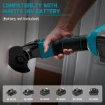 Oscillating Multi Tools for Makita 18V Battery, Multi-Use Cutting and Sanding Tool, 4°Oscillation Angle, 6 Variable Speeds, Quick-fit Blade Design with 21pcs Accessories for Cutting, Sanding, Scraping
