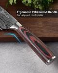 PAUDIN Chef Knife, Kitchen Knife 8 inch Professional, Japanese Knife，High Carbon Stainless Steel Chopping Knife, Carving Knife with Pakkawood Handle, Gift Box for Family & Restaurant