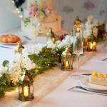 Romadedi Gold Candle Lantern Christmas - 10pcs Hanging Small Decorative LED Lantern Bulk for Halloween Table Decoration Wedding Decor Moroccan Ramadan