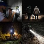 Lepro 2 Pack LED Torch Battery Powered, LE2050 Super Bright Handheld Flashlight, 5 Modes, Zoomable, Clip, Waterproof, Lightweight, for Camping, Emergency Use, Dog Walking, Gift for Kids, Dad, Men, Boy