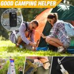 BIBURY Multitools, Multi Tool Foldable Pliers with Upgraded Scissors and Screwdriver Set, Stainless Steel Multitools, Ideal for Camping, Outdoor, Repairing -Gift for Dad Men -Titanium Plating Gold Pro