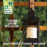 VFM - Seasonal Lantern Trick Or Treat Autumnal Christmas, for The Garden, Transparent Led Flickering Flameless Light, Use Indoors Living Rooms, Decorative Candles, Hanging Outdoor