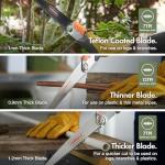 VonHaus Pruning Saw – Folding Hand Saw with 3 Blades, Safety Lock, Storage Pouch, Textured Handle – Portable, Handheld & Lightweight for Tree Pruning, Camping, Garden Jobs, Metals, Plastics & More