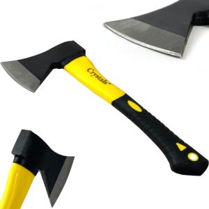 Crystals Wood Splitter Axe with Fiber Handle - Yellow