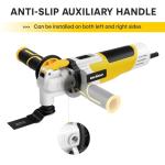 Enventor Oscillating Multi Tools, 280W 15000-22000 OPM Electric Corded Multi Tool, 6 Variable Speeds, 3°Oscillation Angle, Quick-fit Blade Design, Auxiliary Handle, with 43pcs Accessories 86229