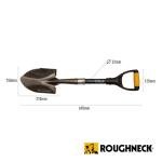 Roughneck Gorilla Sharp-Edge Micro Shovel, Heavy-Duty Round Blade, Short Shaft for Slicing, Digging & Opening Bulk Bags in Small, Compact Spaces – 690mm (27”)