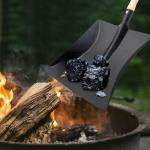 Large Hand Shovel With Wooden Handle - Lightweight & Durable Snow & Coal Shovel, Mini Fireplace Spade | Reinforced Handle